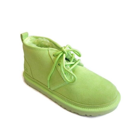 UGG Neumel Chukka Casual Suede Boots Womens Size 7 Key Lime Green 1094269 - Picture 1 of 8